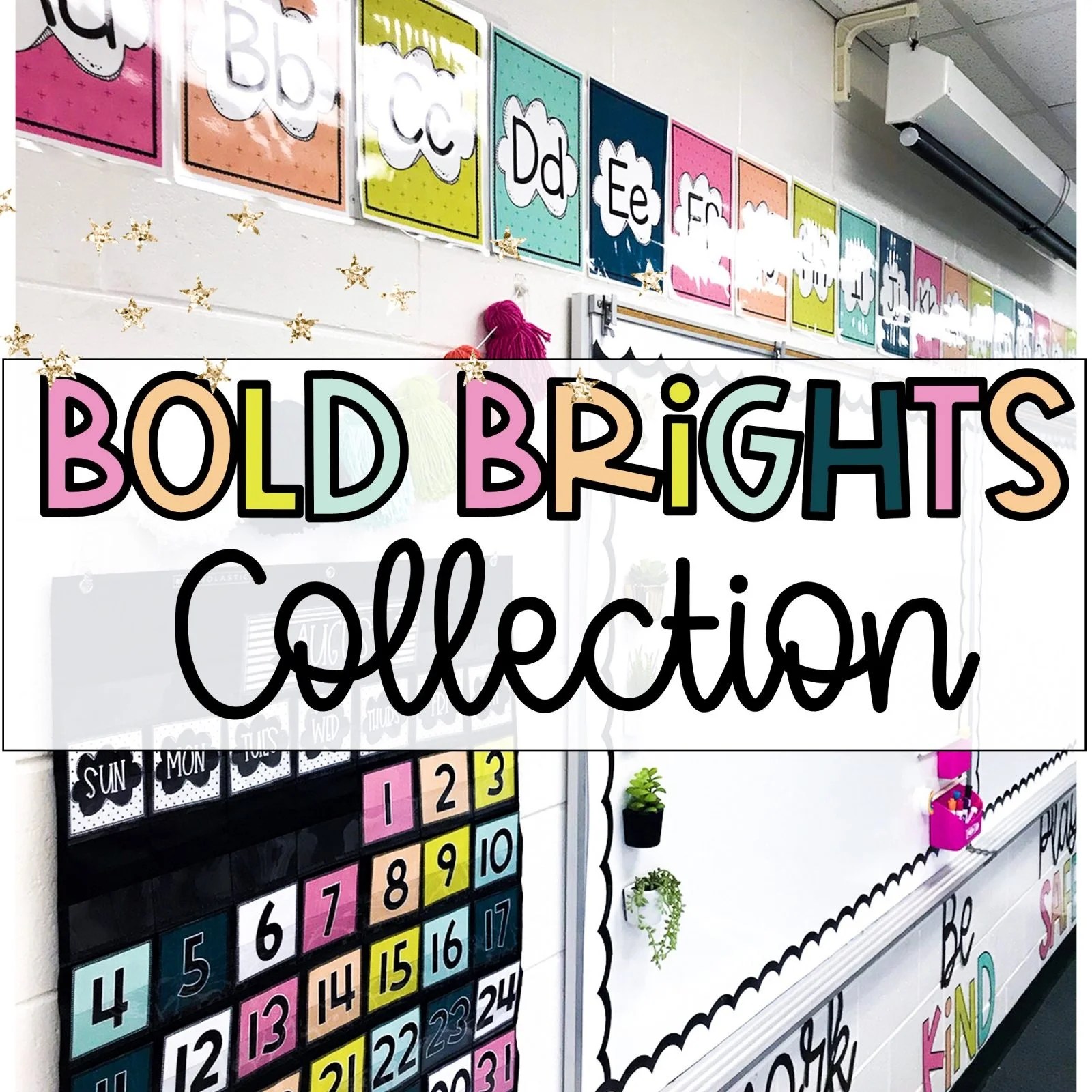 Bold Brights Classroom Decor Bundle Confetti & Creativity