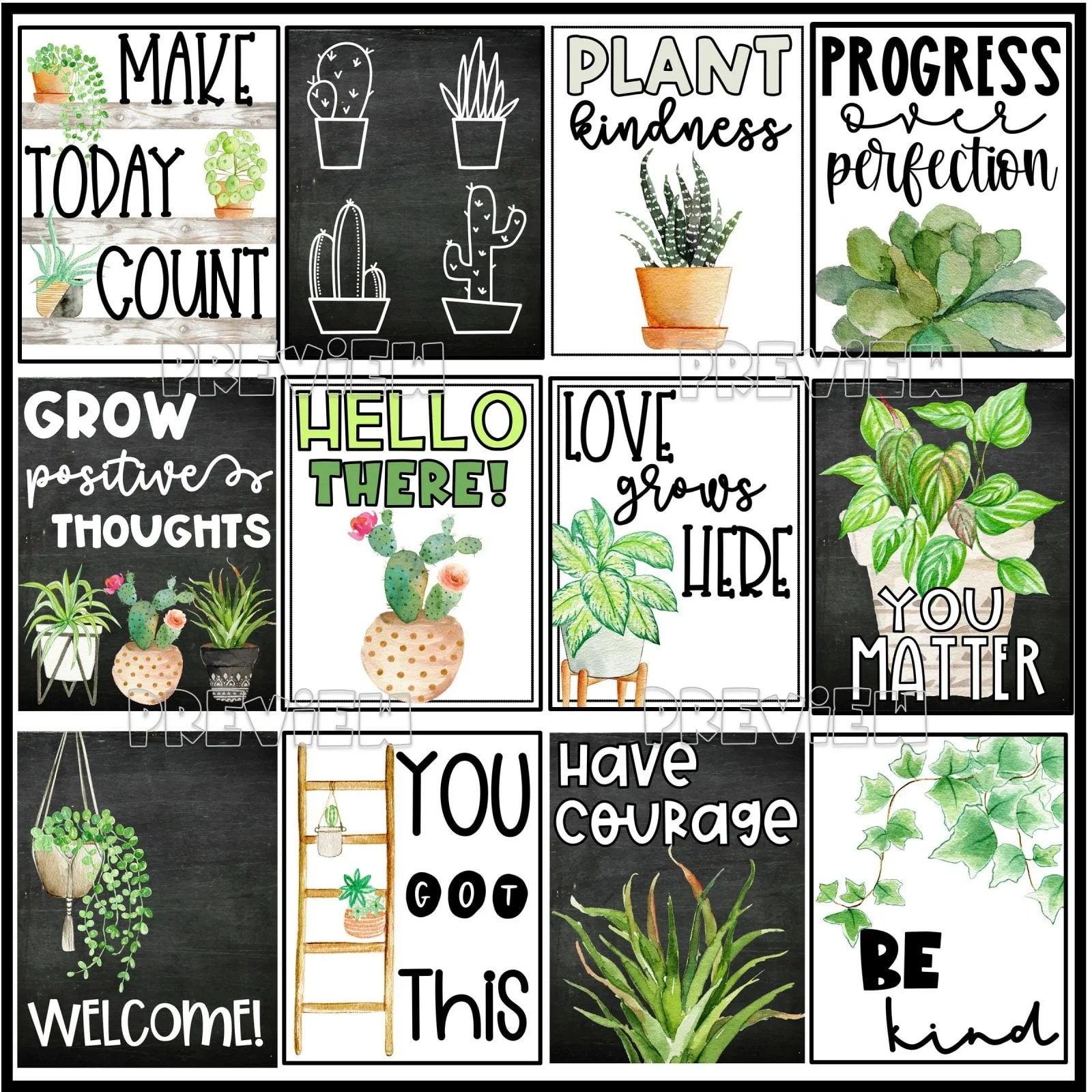 Plant Growth Mindset Quotes Confetti & Creativity