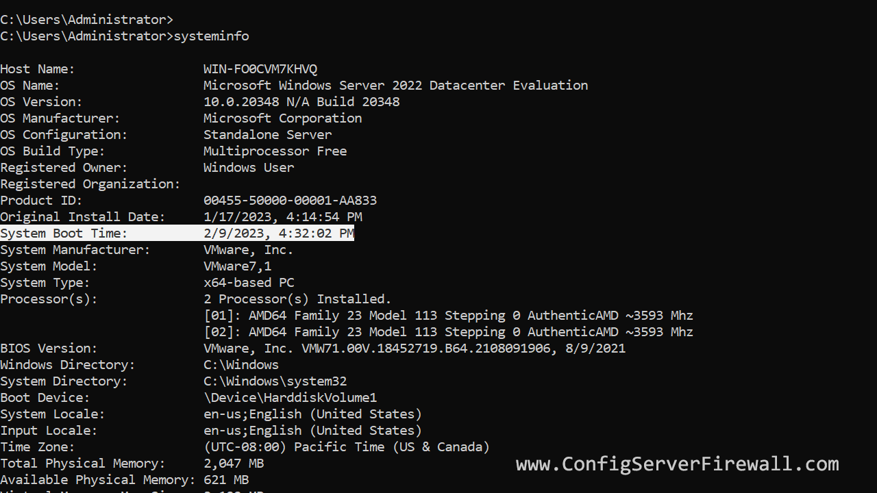 Command To Check Windows Boot Time in Windows 10/11/Server