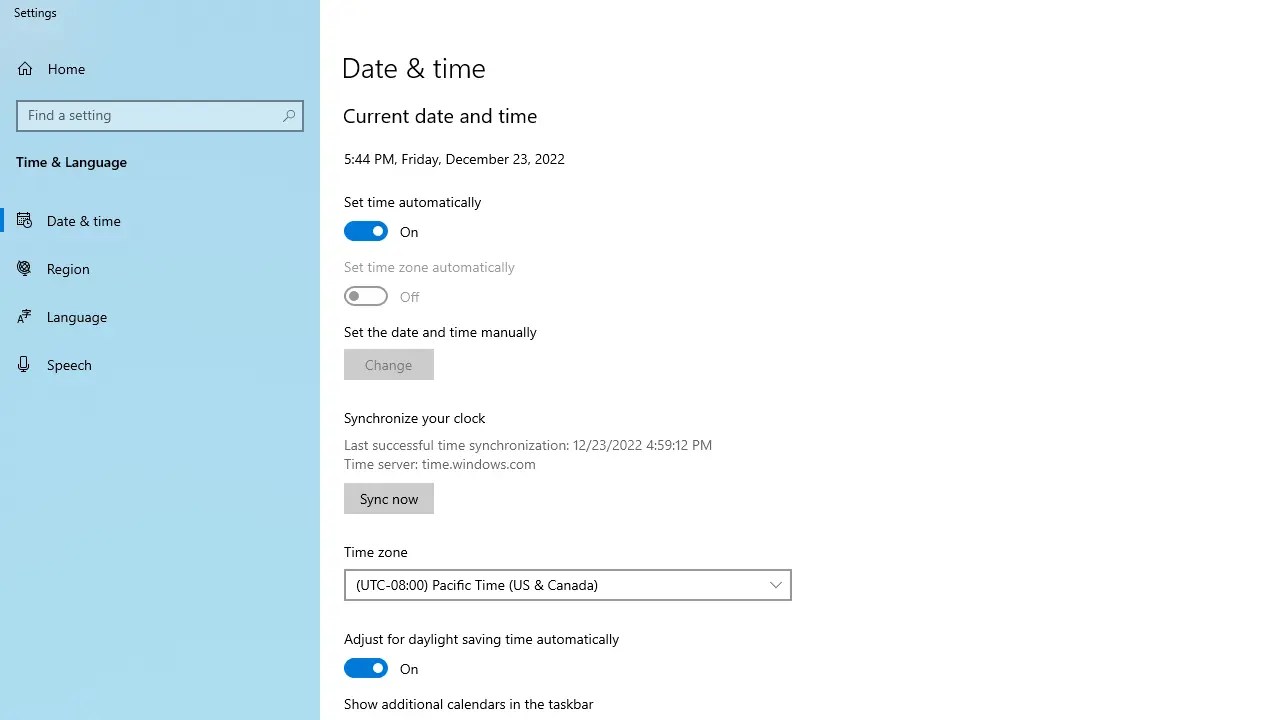 How To Change Time Zone in Windows 10/11