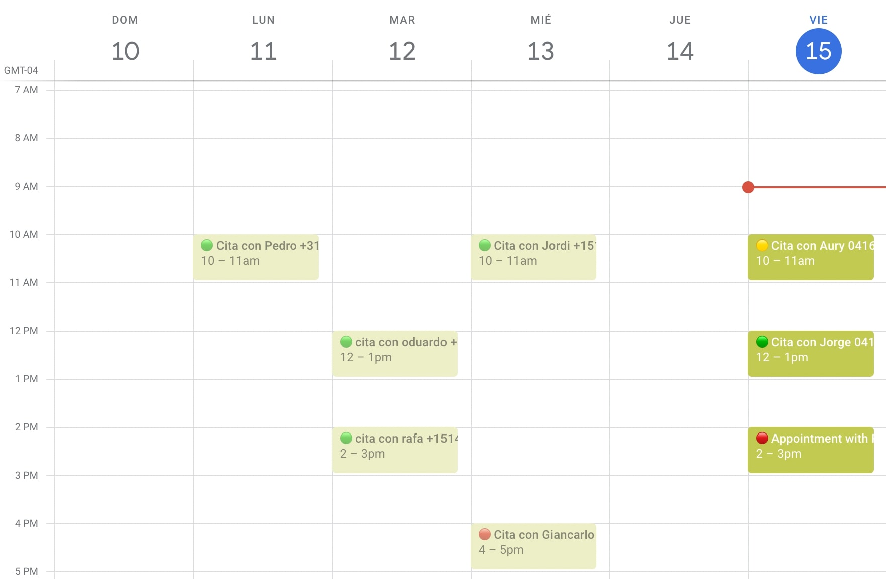 How to sync calendar with WhatsApp