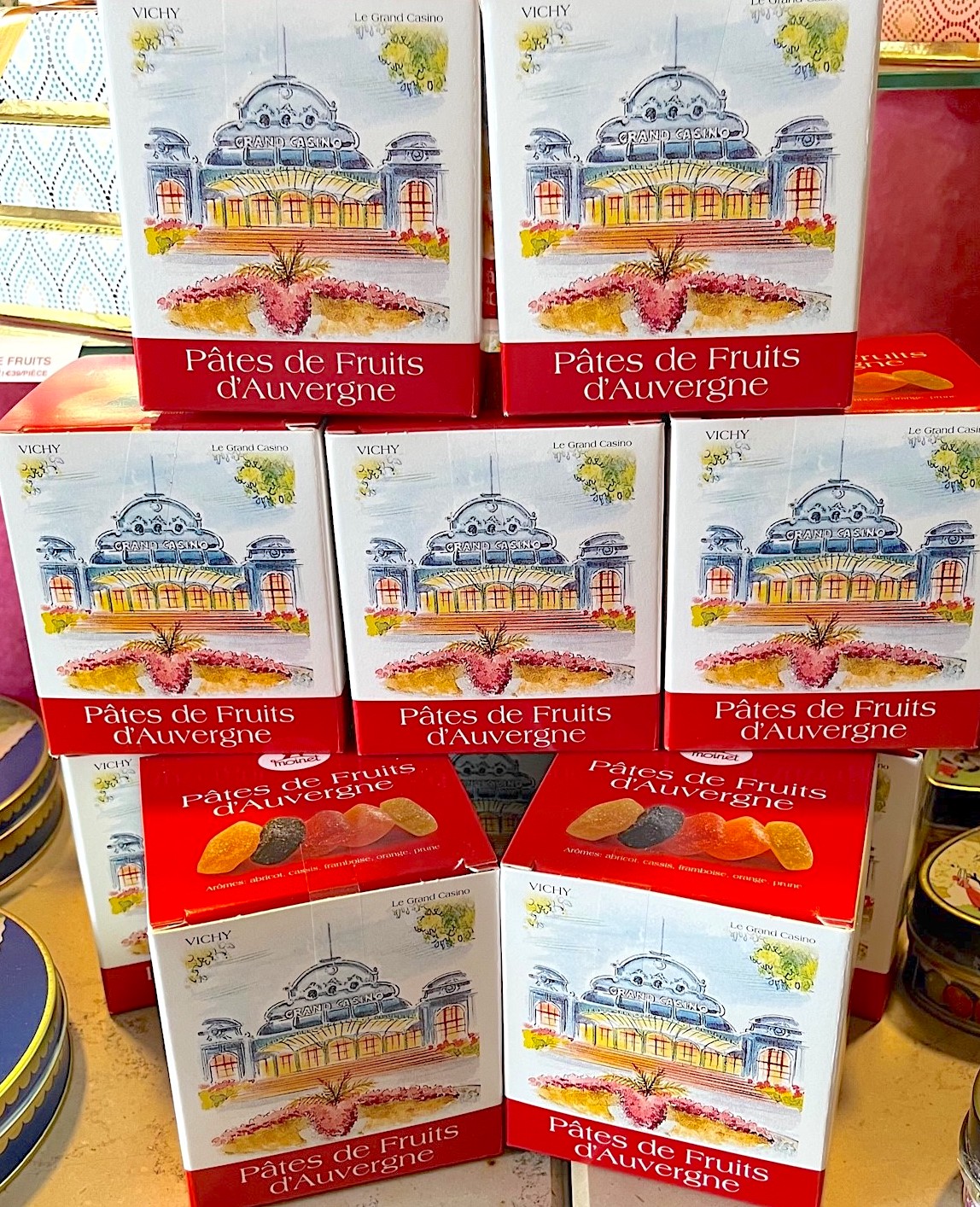 Boîte Pâtes de Fruits d'Auvergne "Vues de Vichy" Confiserie