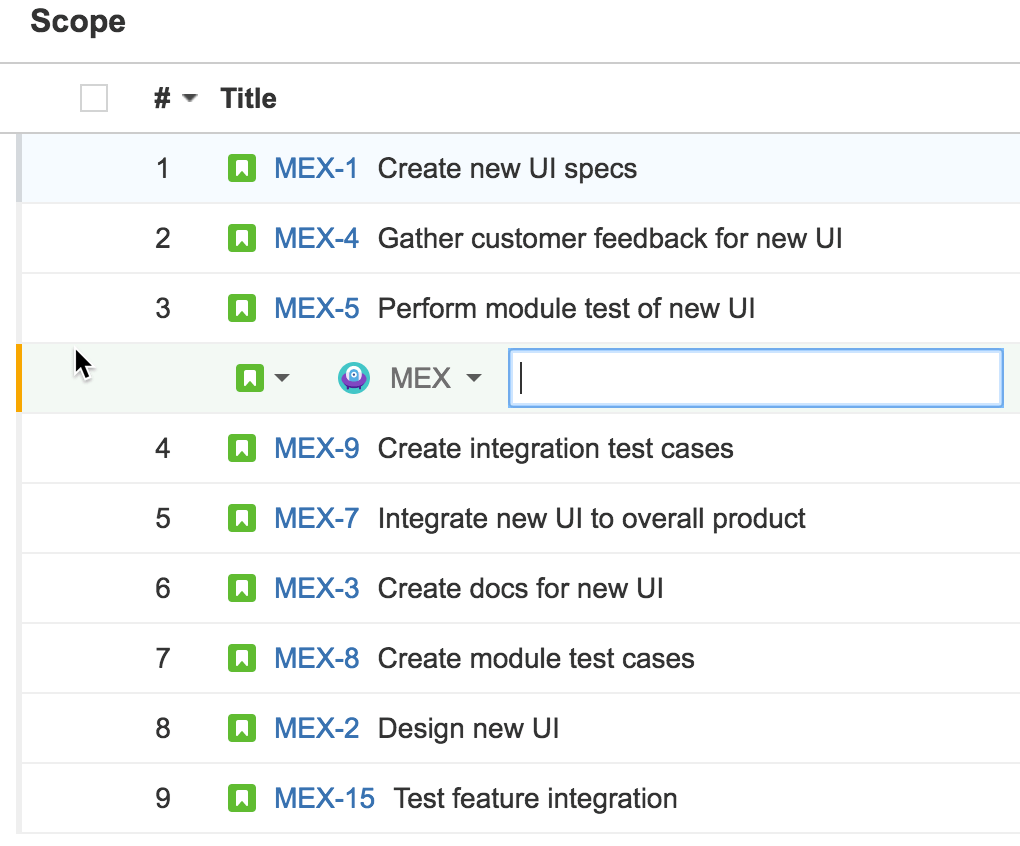 Creating and deleting issues Advanced Roadmaps for Jira Data Center