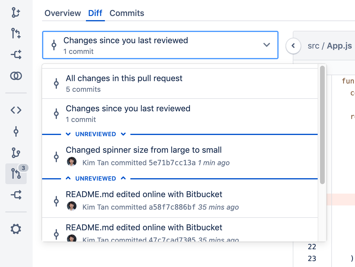Reviewing a pull request Bitbucket Data Center 8.18 Atlassian