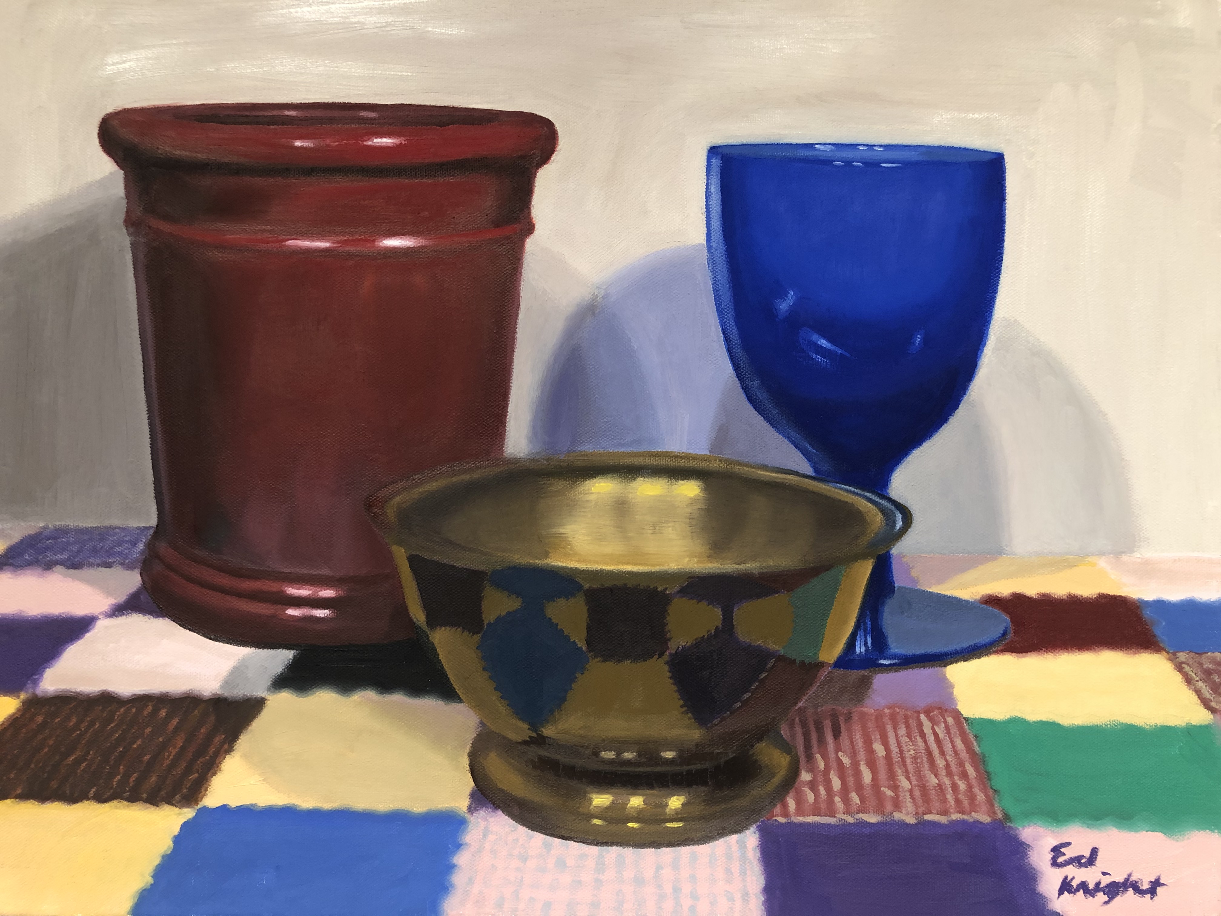 Oil painting on 16″ x 20″ canvas (color exercise) Ed's memoir and art