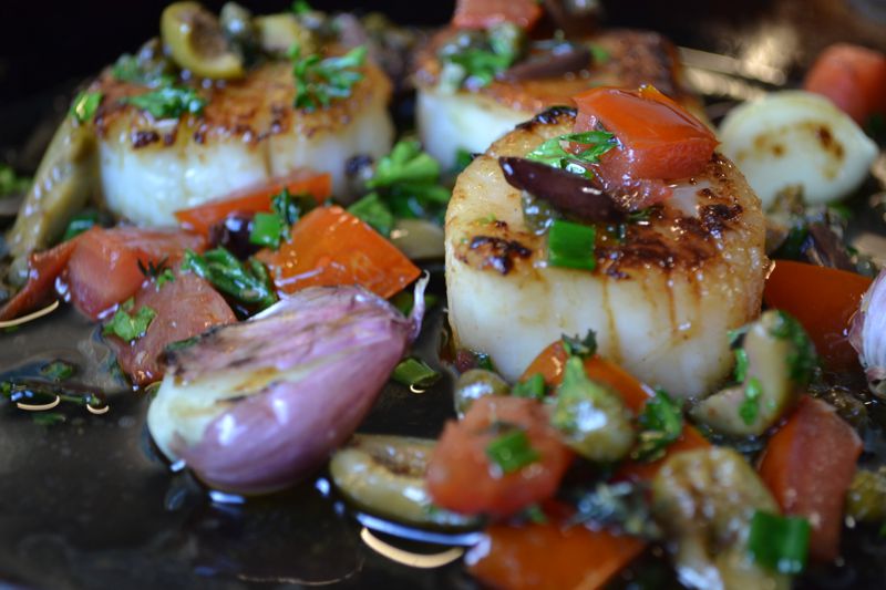 Broiled Scallops Provencal Congressional Seafood
