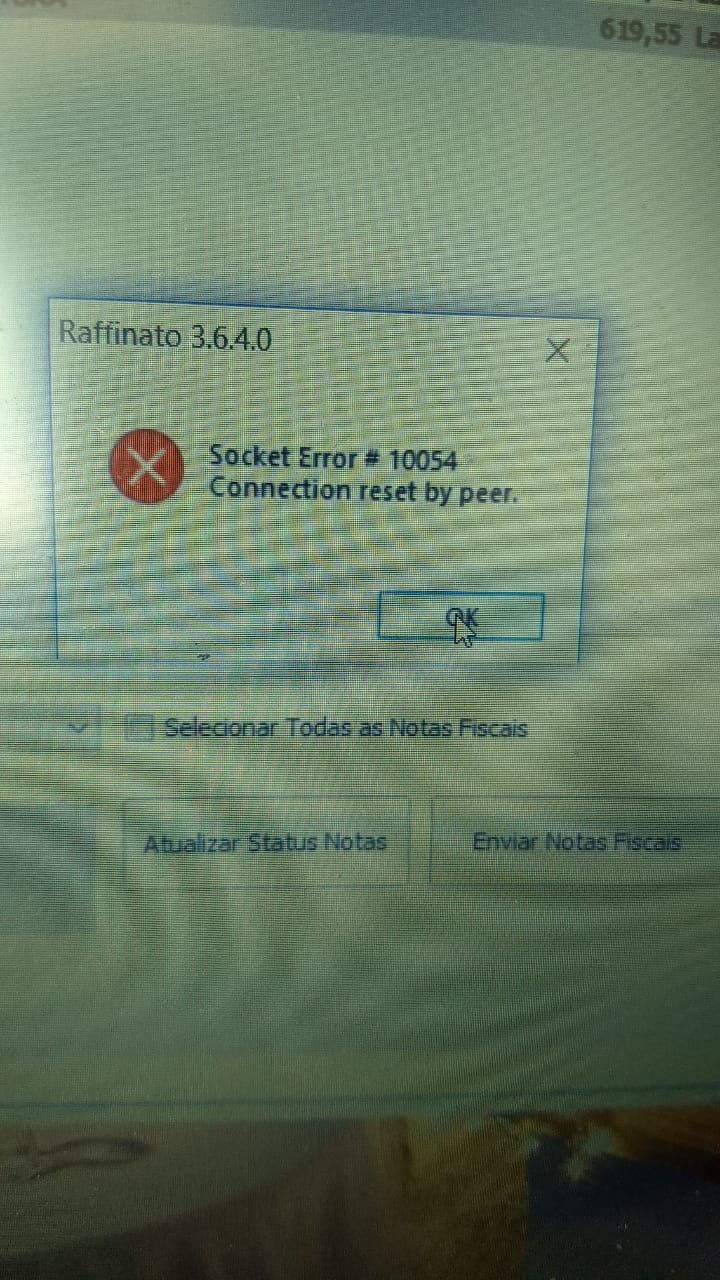 Socket Error 10054 Base de Conhecimento Raffinato