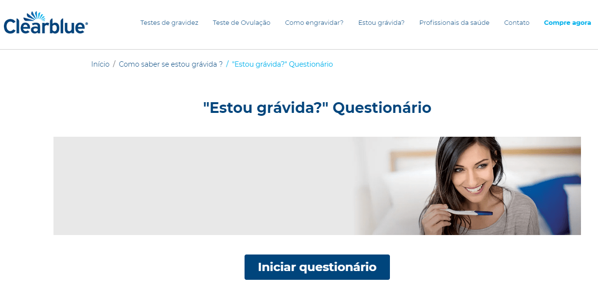 Teste de gravidez online Descubra se está com os sintomas