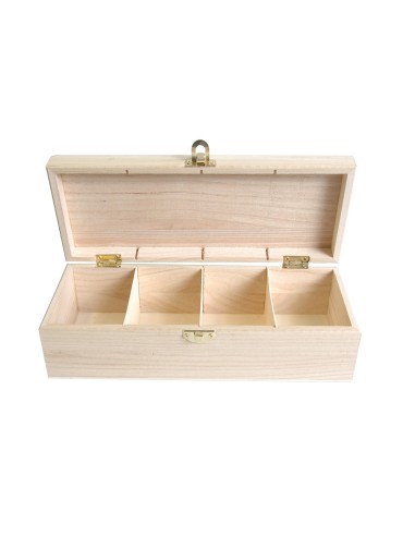 Caja Para Te De Madera Rectangular