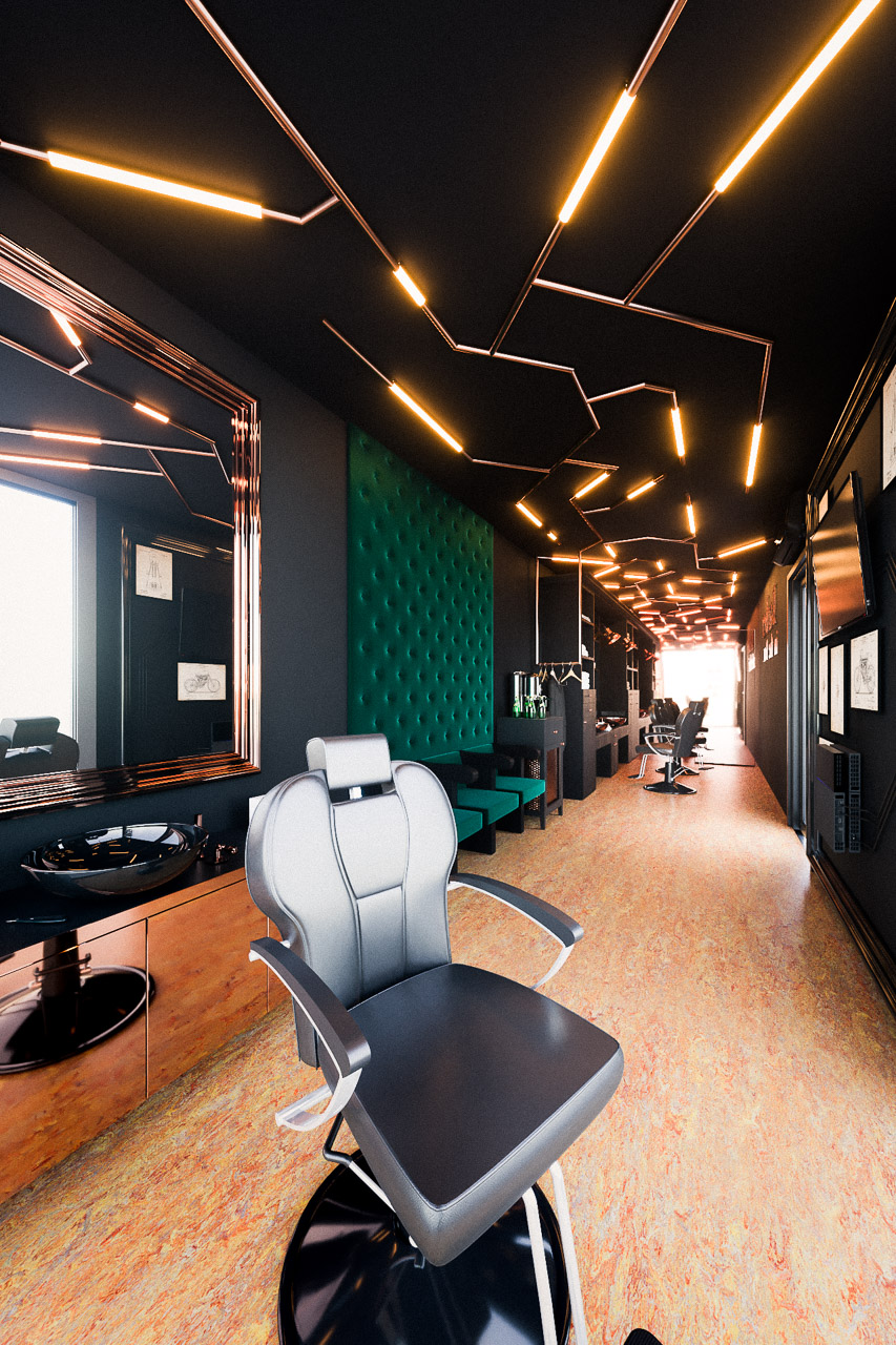 conie.co Barber Shop in a Shipping Container