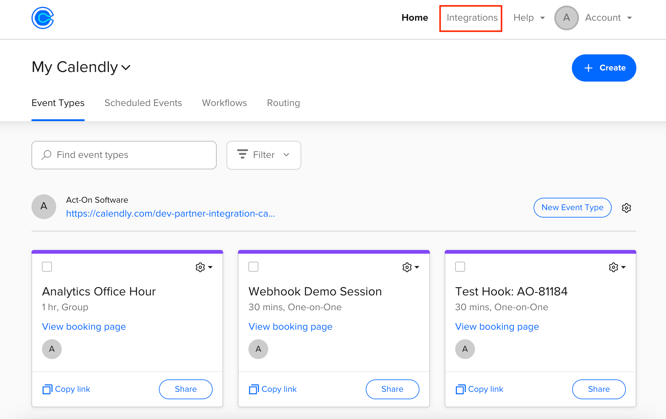 How to Manage Calendly Webhook Subscriptions ActOn Connect Home