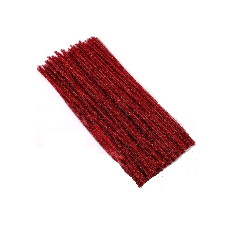 Red Glitter Chenille Stems or Pipe Cleaners Connect4Sale