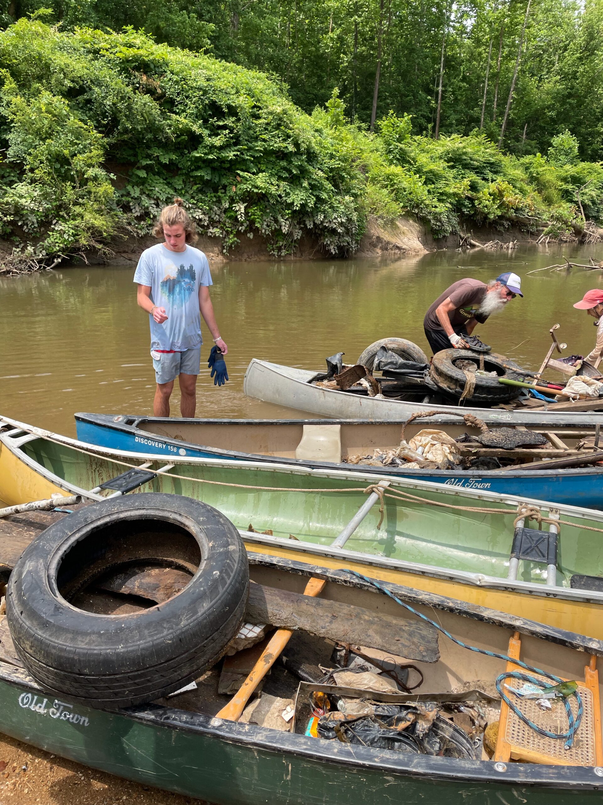We cleaned up Hominy Creek! County Greenways Connect