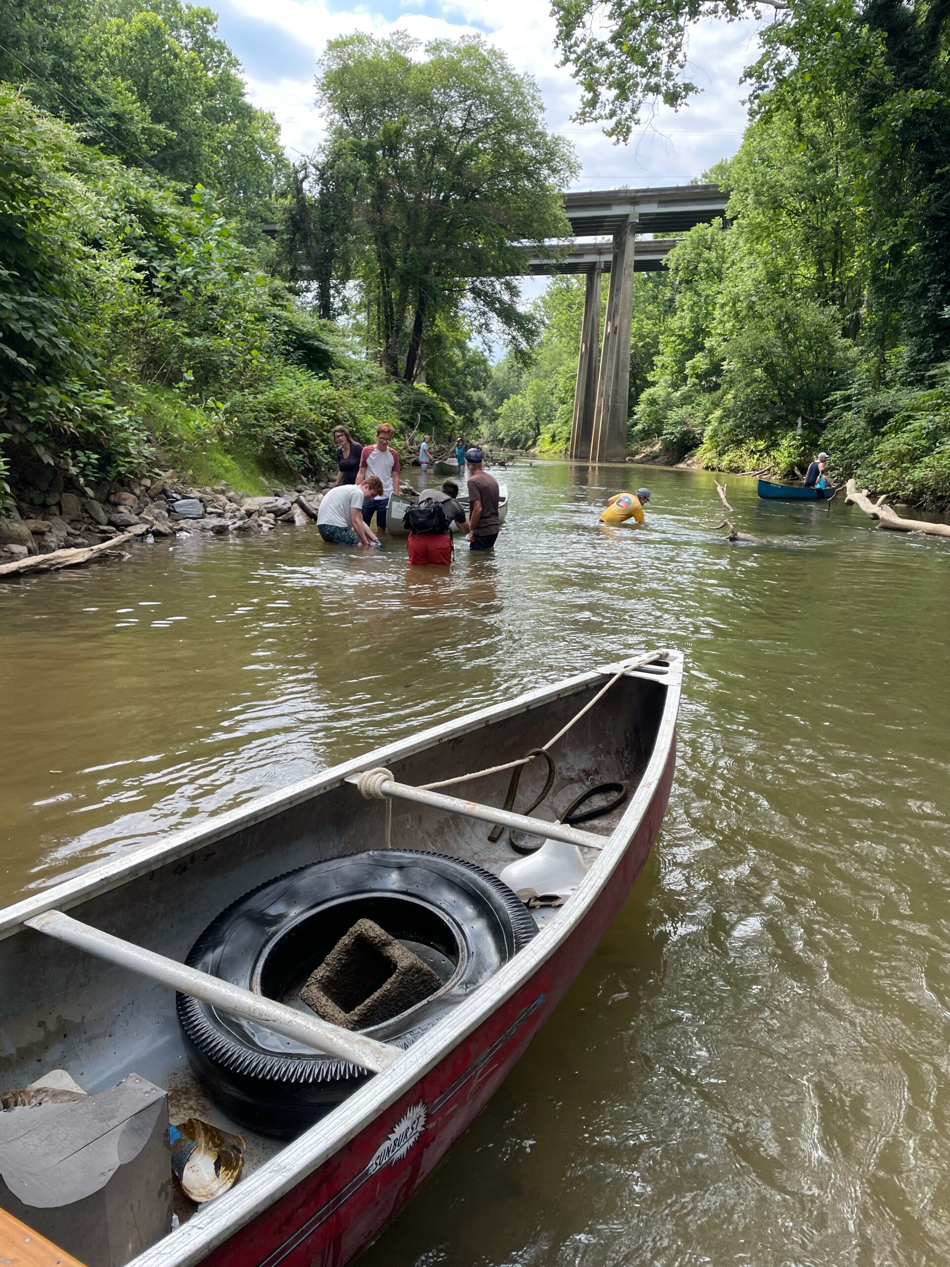 We cleaned up Hominy Creek! County Greenways Connect