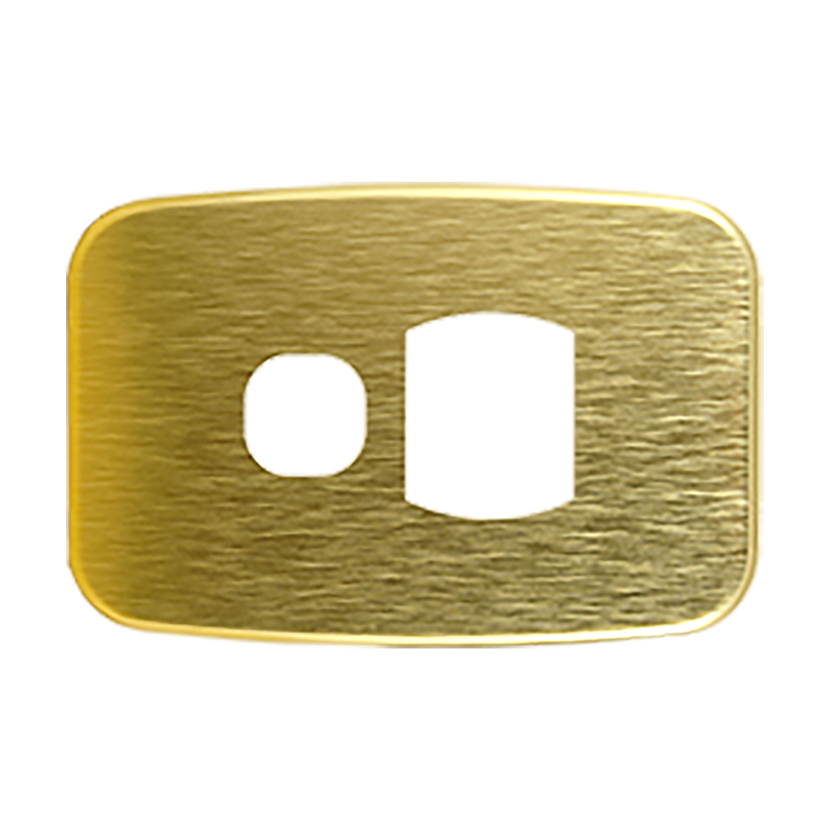 Brushed Brass Cover Plate Single GPO LUNA Series