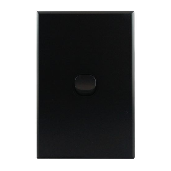 Matte Black Light Switch 1 Gang 10A 250V AC GEO Series