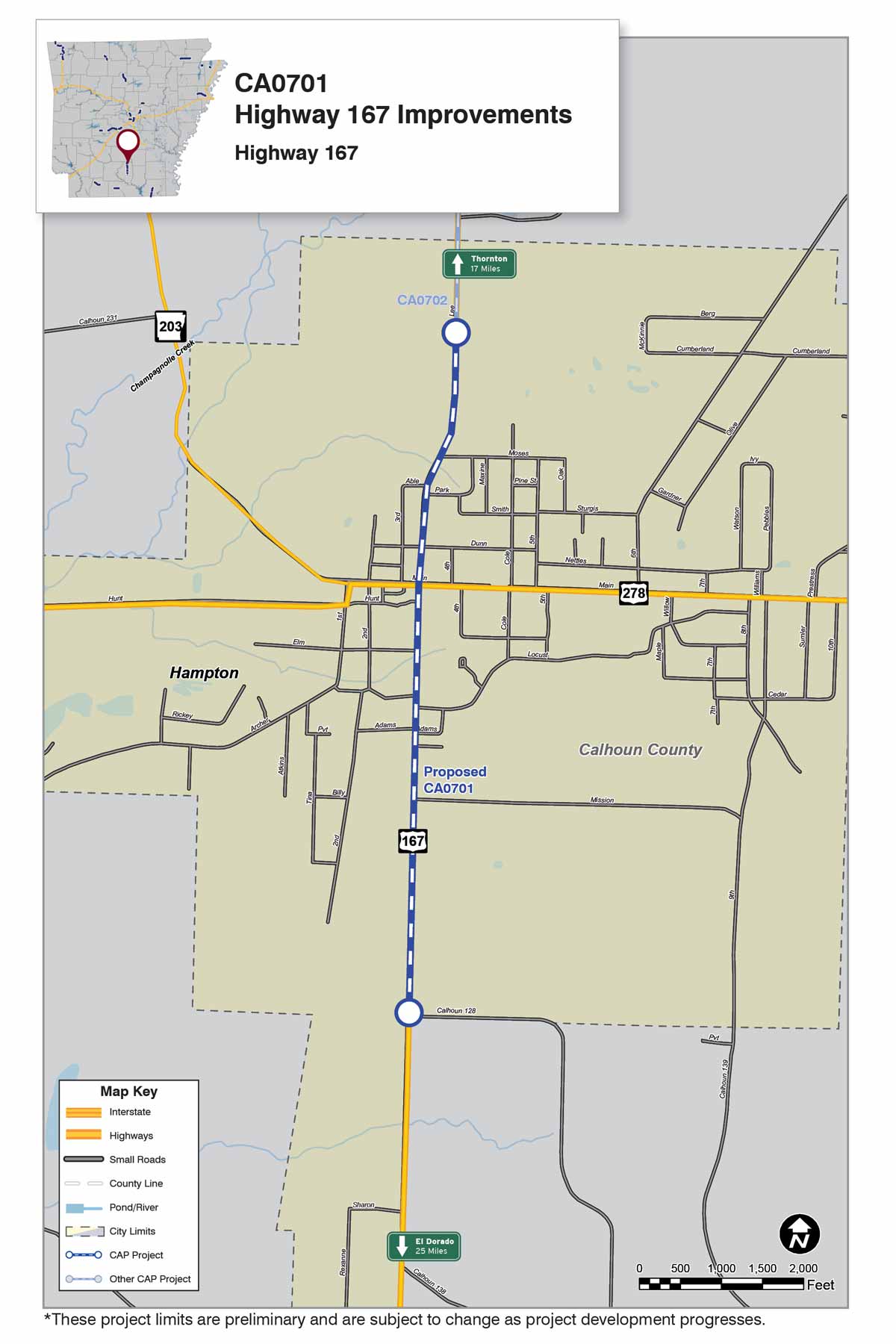 Highway 167 Calhoun County Connecting Arkansas Program