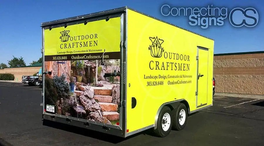 Utility Trailer Wraps and Graphics Connecting Signs