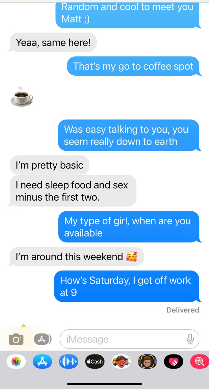 SEXY TEXT MESSAGES CAUGHT IN ACTION - Connection Copilot
