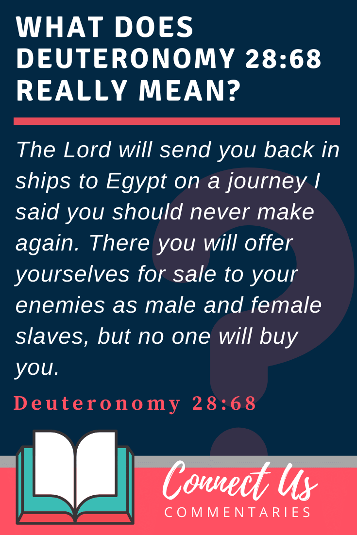 Deuteronomy 2868 Meaning of the Lord Will Send You Back in Ships to