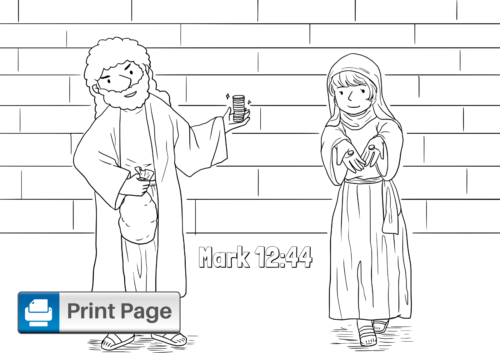 The Widow’s Mite Offering Coloring Pages for Kids ConnectUS