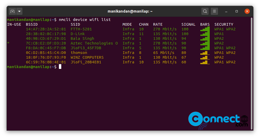 View Network & Wifi Details and Control your NetworkManager with nmcli