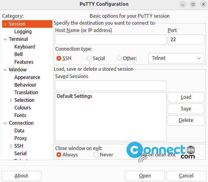 PuTTY SSH Client Software