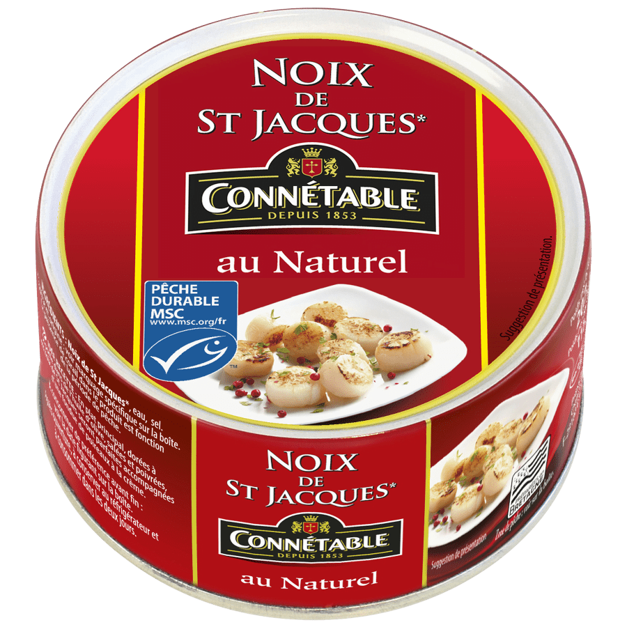 Noix de St Jacques au naturel Connétable
