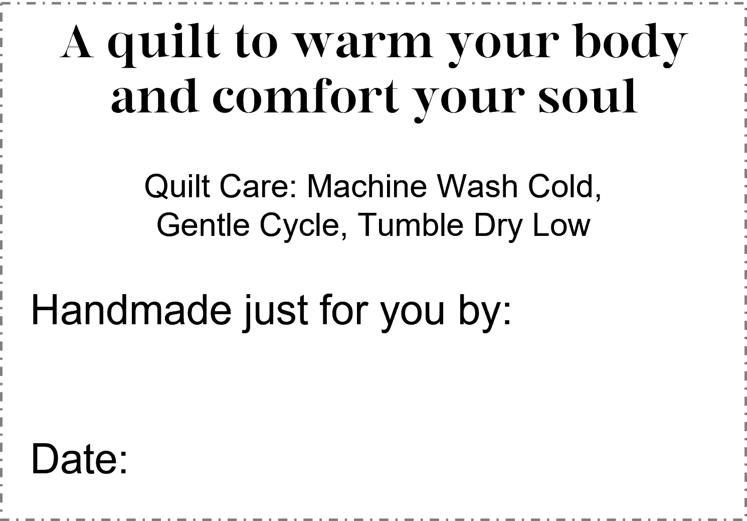 Printable Quilt Labels Freemotion by the River