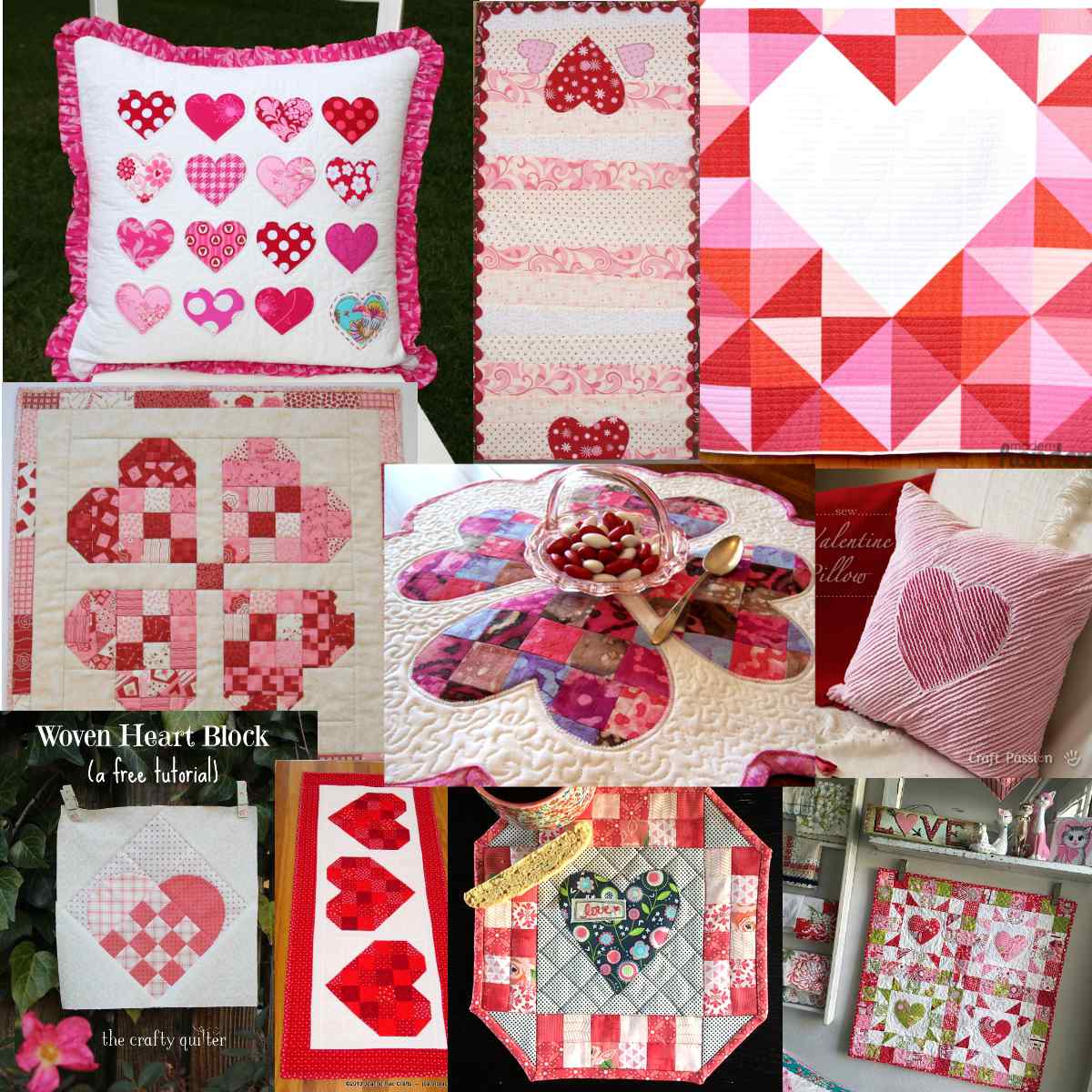 Valentine's Day Free Quilt Tutorials and Patterns Freemotion by the River