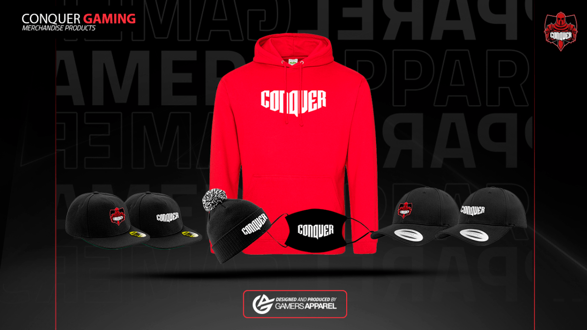 Merchandise for 2021 with Gamers Apparel Conquer Gaming
