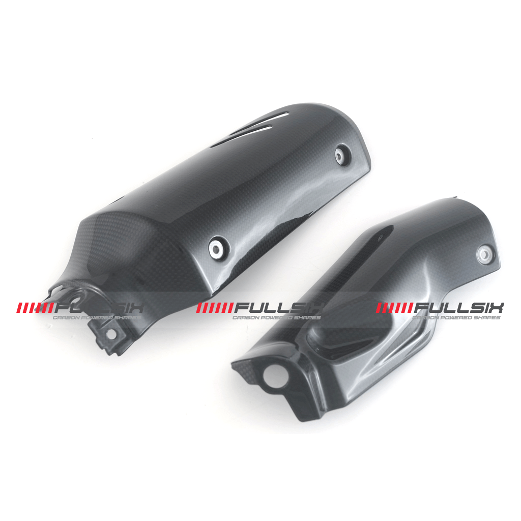 Fullsix Ducati DesertX Carbon Fibre Exhaust Guard Set Conquest Racing Ltd