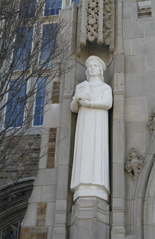 University of Notre Dame, Law School Chapel Statues Conrad Schmitt