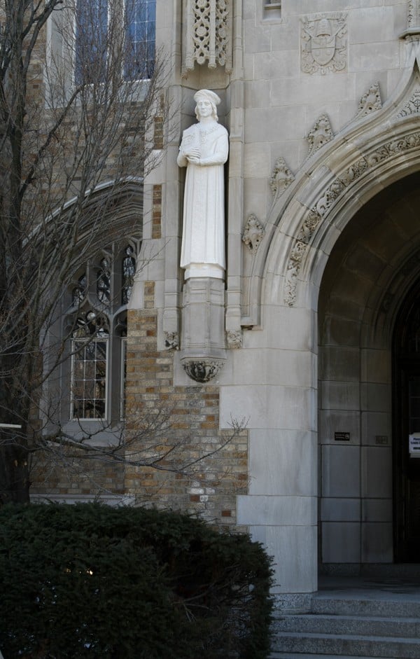 University of Notre Dame, Law School Chapel Statues Conrad Schmitt