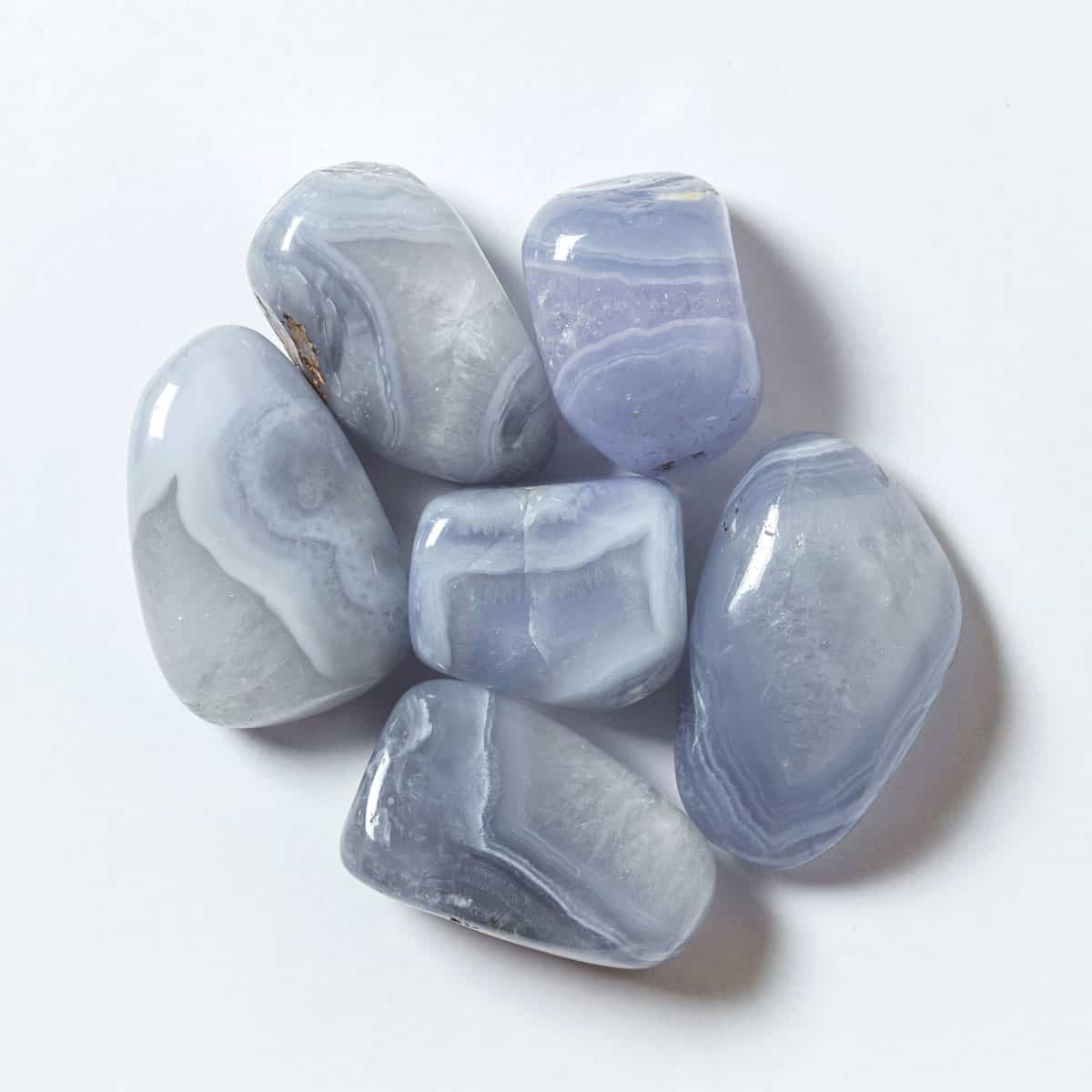 Blue Lace Agate Tumblestone Conscience Crystals