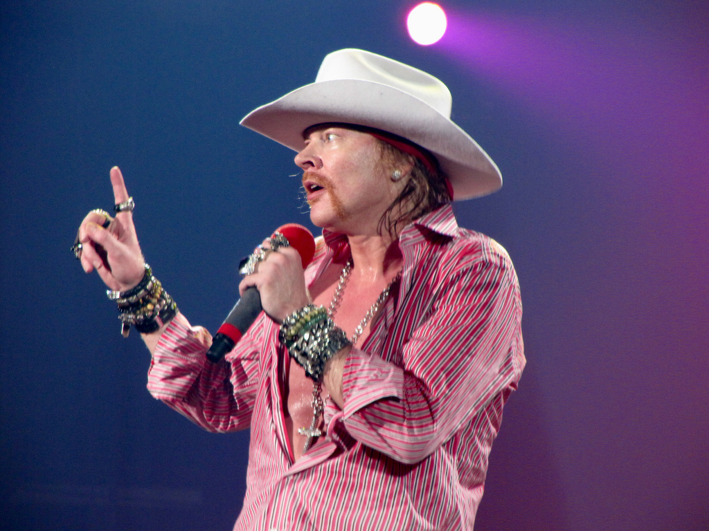 Axl Rose is the greatest singer of all time or, so says this chart