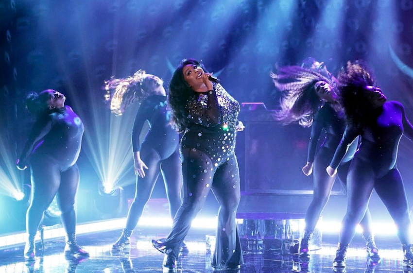 Lizzo shines like a literal disco ball, performs "Juice" on Fallon