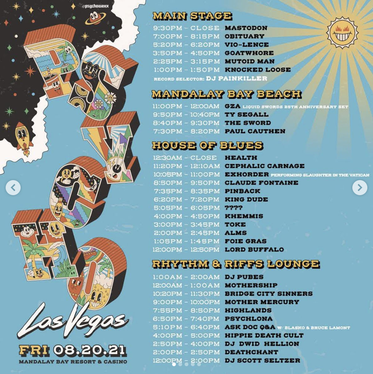 Psycho Las Vegas 2021 adds Mastodon and more, unveils set times