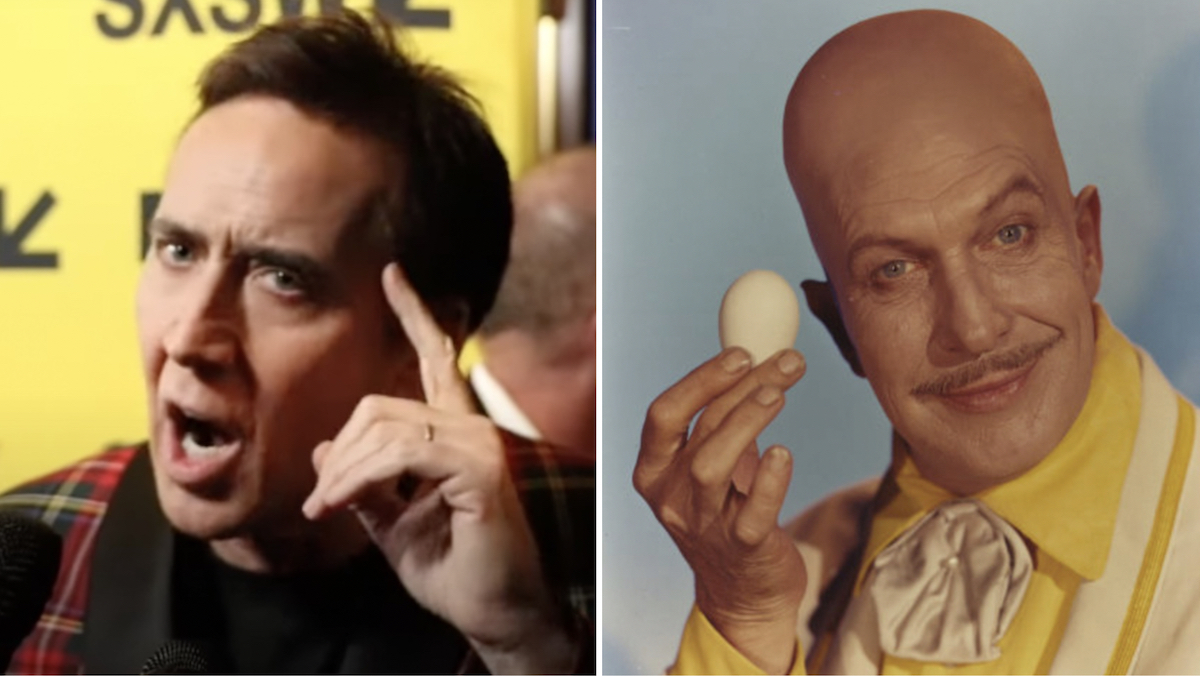 Nicolas Cage Wants to Battle Batman as Egghead, a "Terrifying" Pun