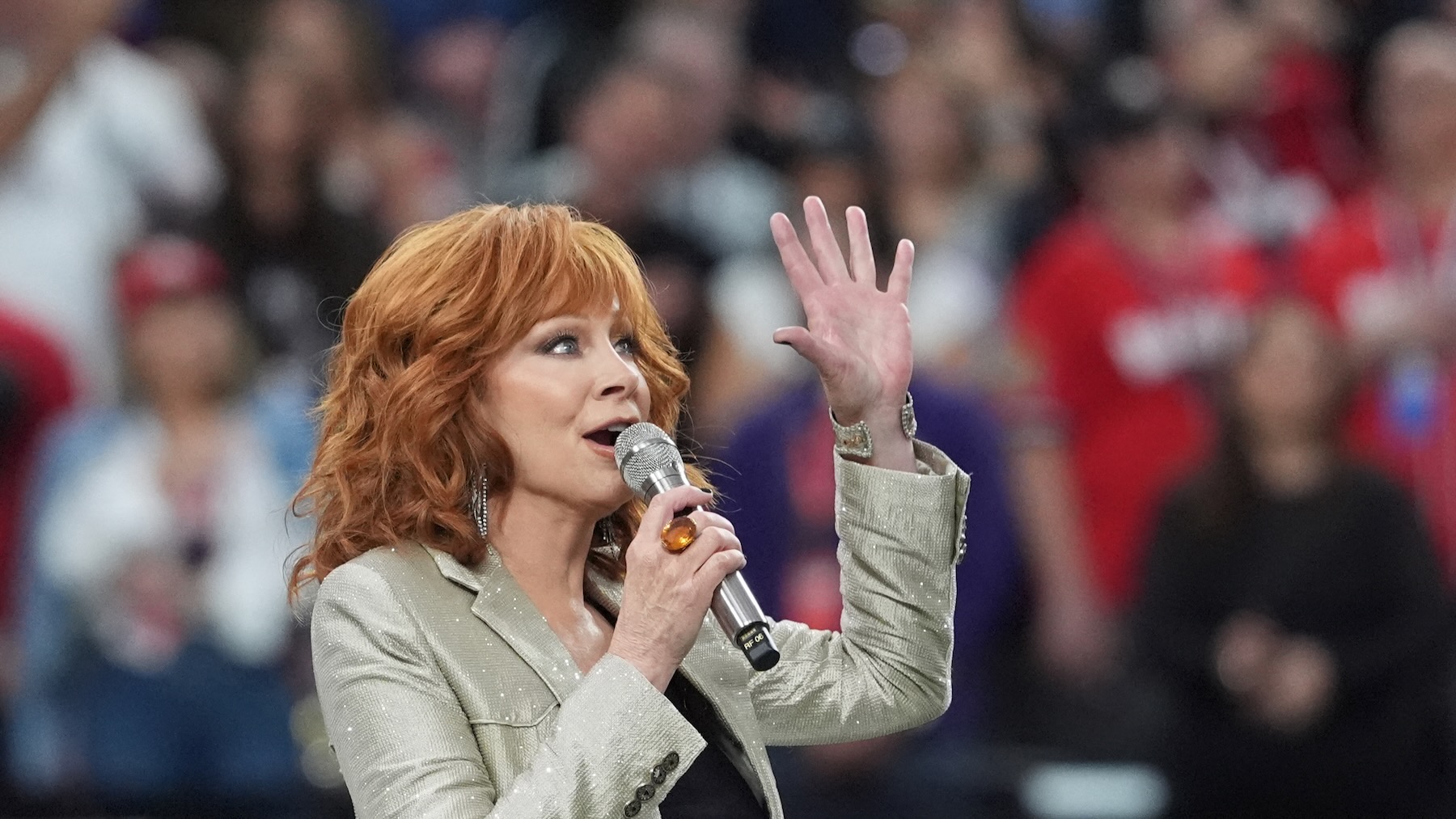 Reba McEntire Sings National Anthem at 2024 Super Bowl Watch 15
