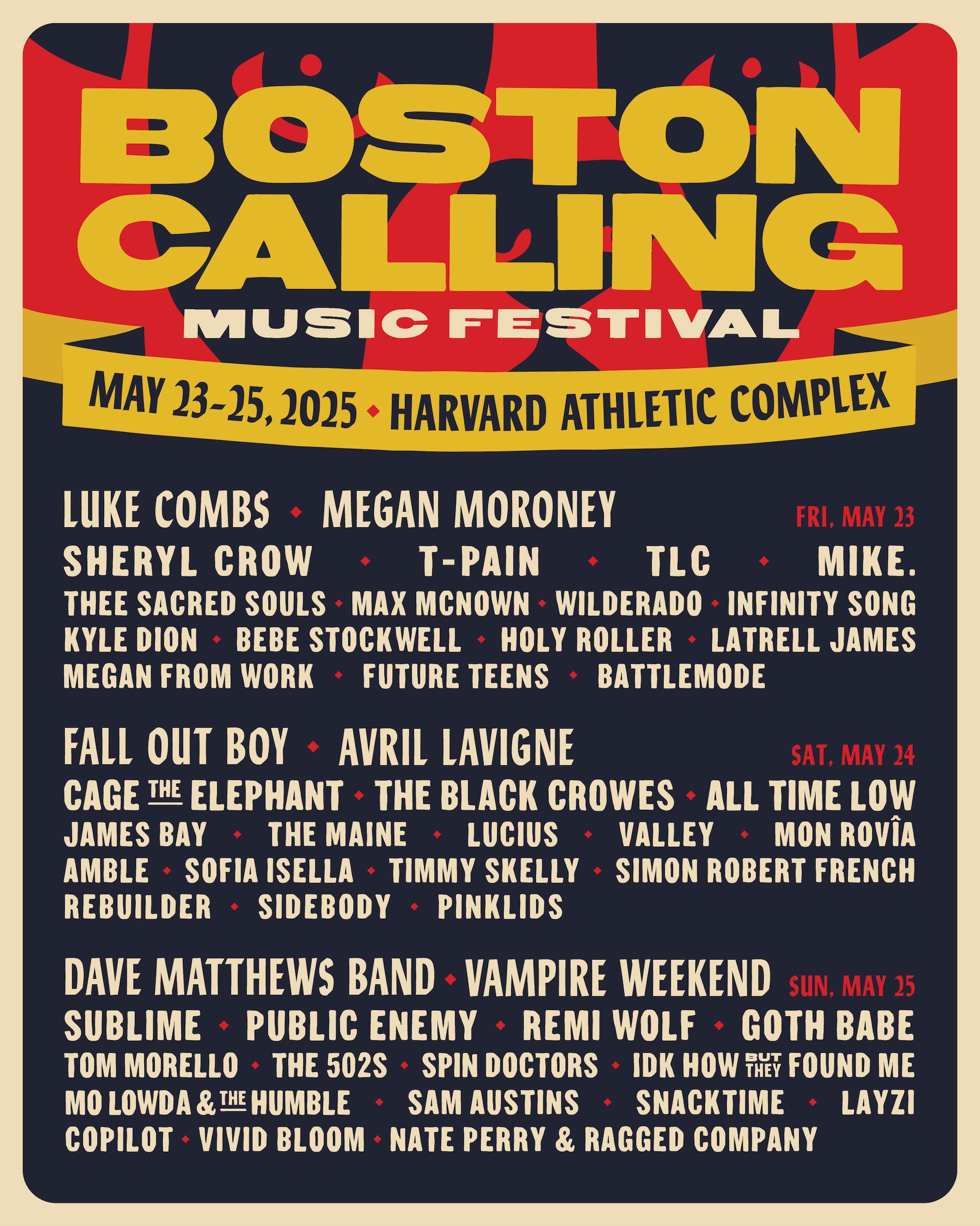 Boston Events November 2025 Tickets Boston Calling 2025 Lineup Revealed Luke Combs, DMB & More