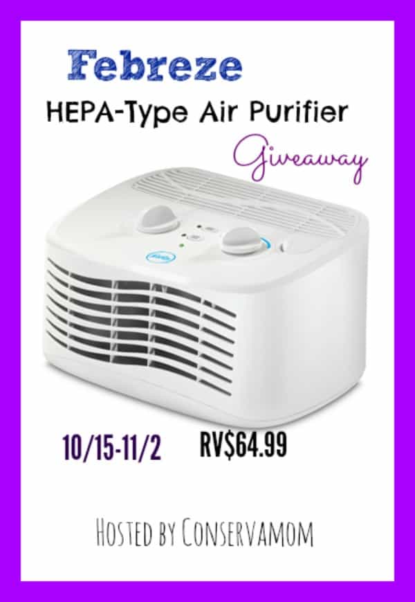 Febreze Air Purifier Giveaway Tabletop HEPAType Purifier