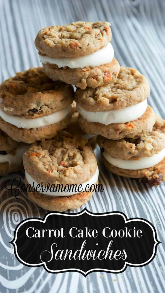 Carrot Cake Cookie Sandwiches ConservaMom