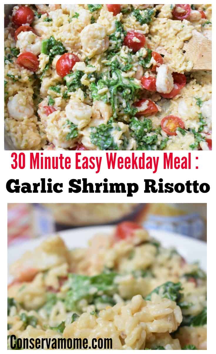 30 Minute Easy Weekday Meal Garlic Shrimp Risotto Recipe 