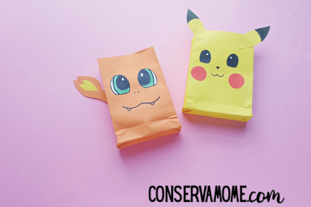 Pokemon Paper Bags A Fun Pokemon Craft for Kids ConservaMom