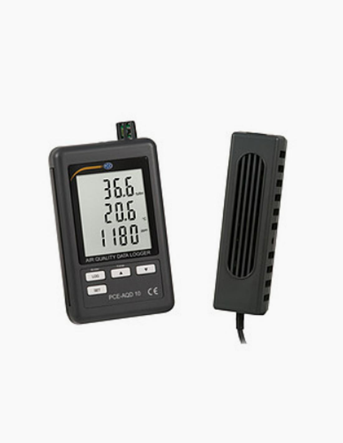 CO2 meter. Temperature meter. Data logger Conservatis