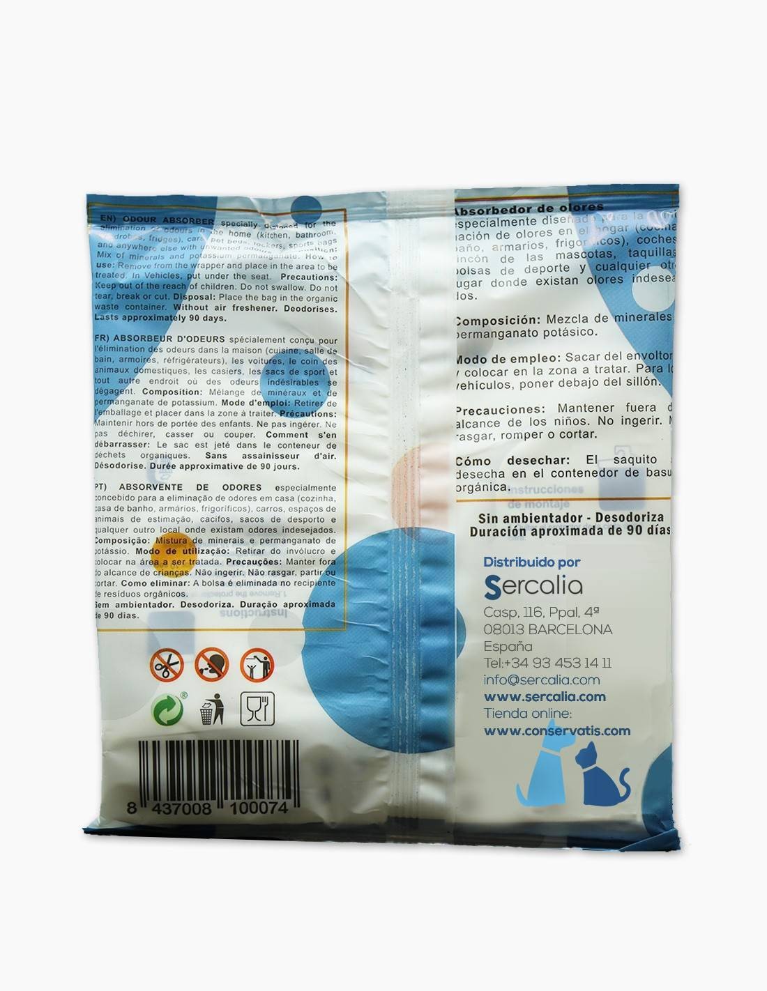 Odor Remover Bag. Economical and effective absorber Conservatis