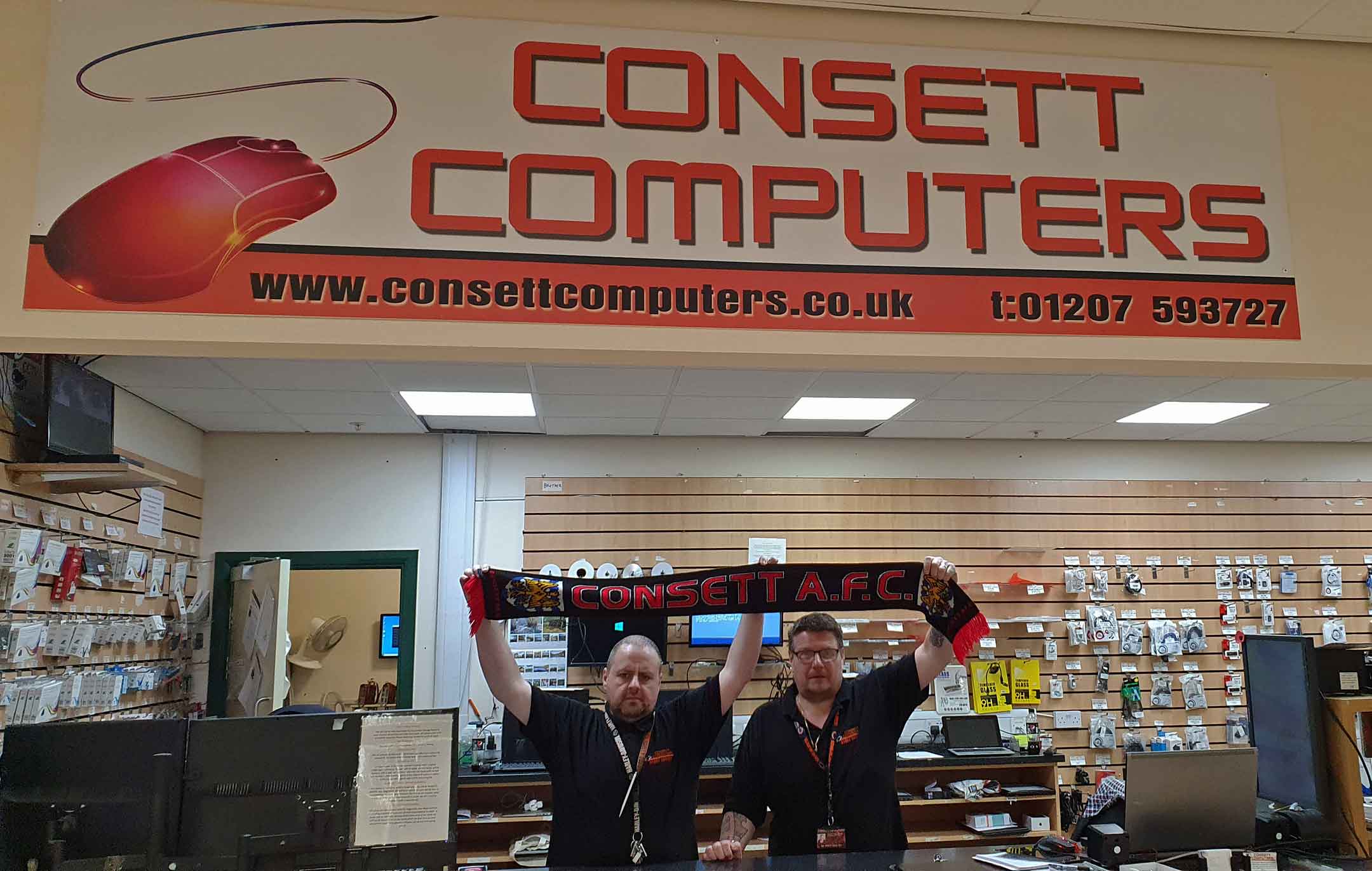 Consett Computers sign up as a new Consett AFC sponsor for 202021