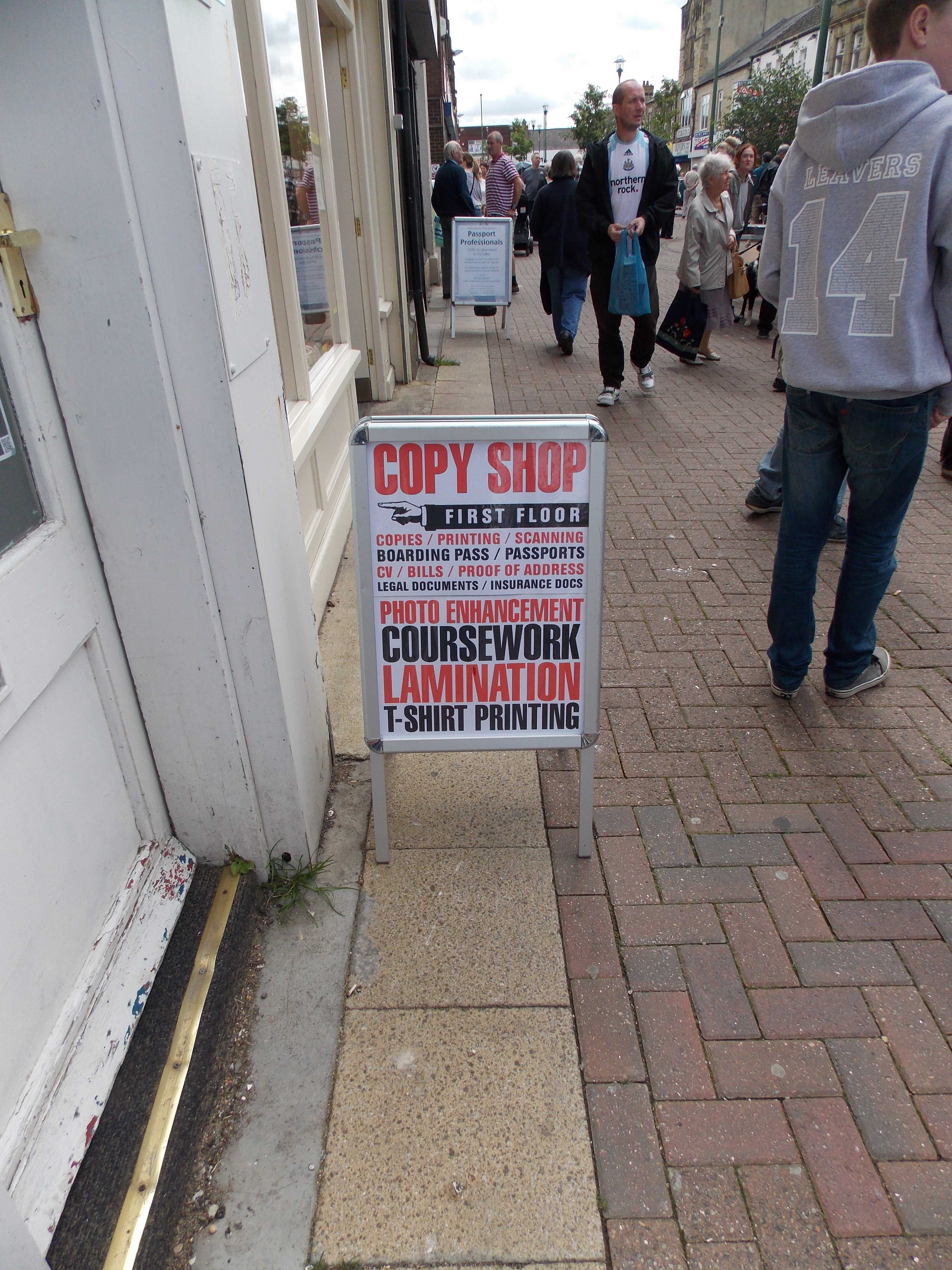 Copy Shop Now In Consett
