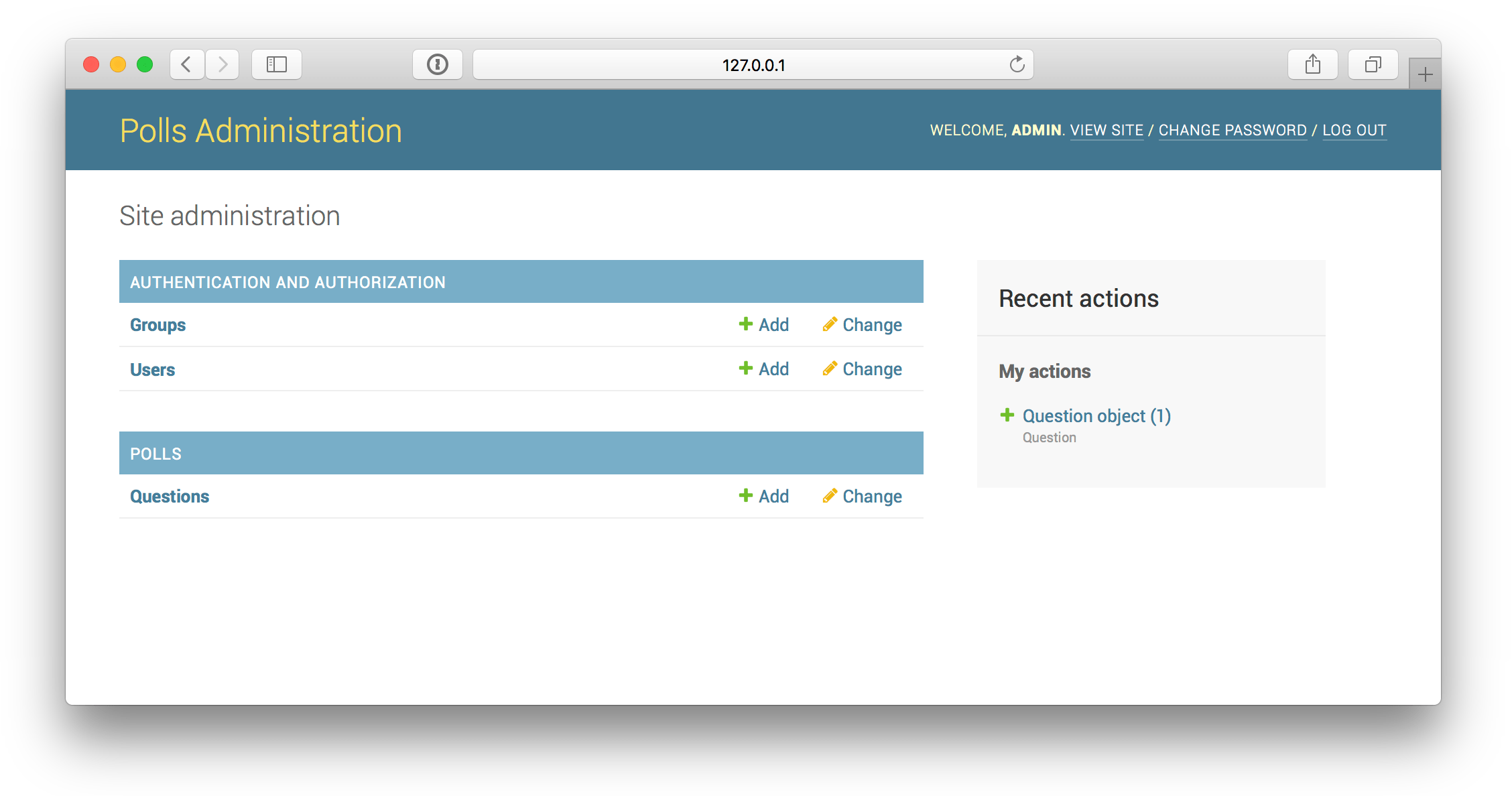Complete Code for the Django Tutorial, Step by Step Considerate Code